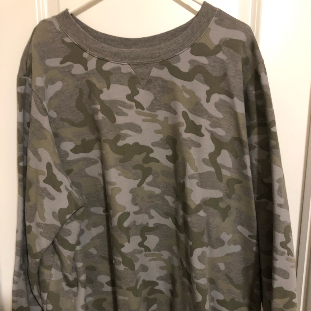 Woman Within 3X Camouflage Sweatshirt